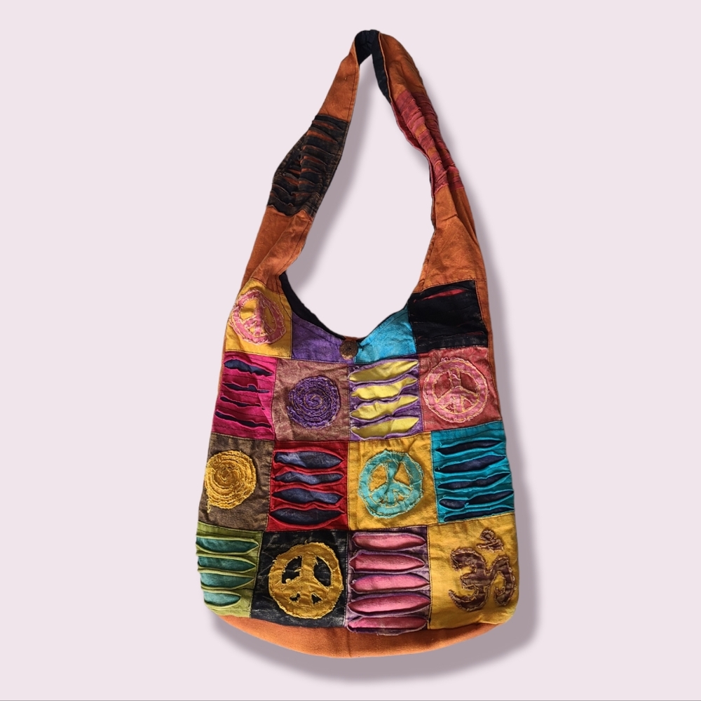 Boho hippie sling crossbody bag